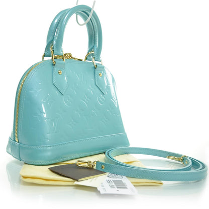 Louis Vuitton Vernis Alma BB Blue Lagon 3 of 8