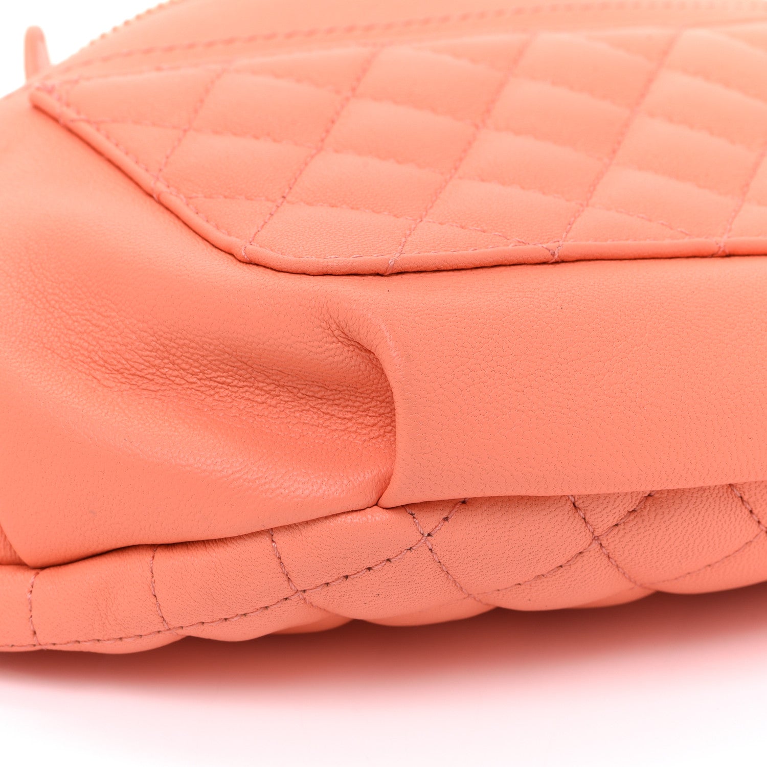 Chanel Lambskin Quilted Bi Waist Bag Fanny Pack Orange 9 of 10