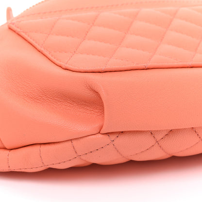 Chanel Lambskin Quilted Bi Waist Bag Fanny Pack Orange 9 of 10