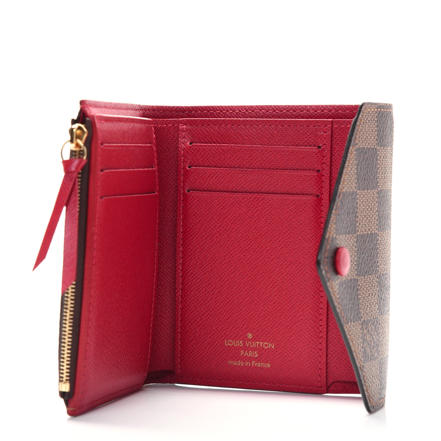 Damier Ebene Victorine Wallet Red