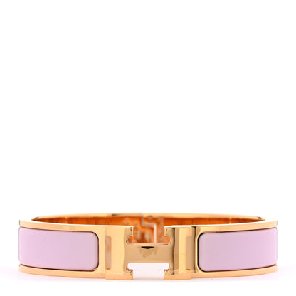 Hermes Enamel Narrow Clic Clac H Bracelet PM Rose Candeur 1 of 4