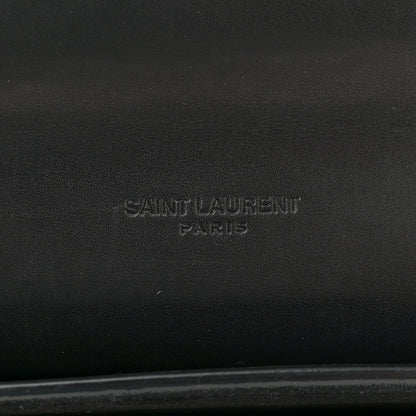 Saint Laurent Smooth Calfskin Monogram Medium Kaia Satchel Black 6 of 12