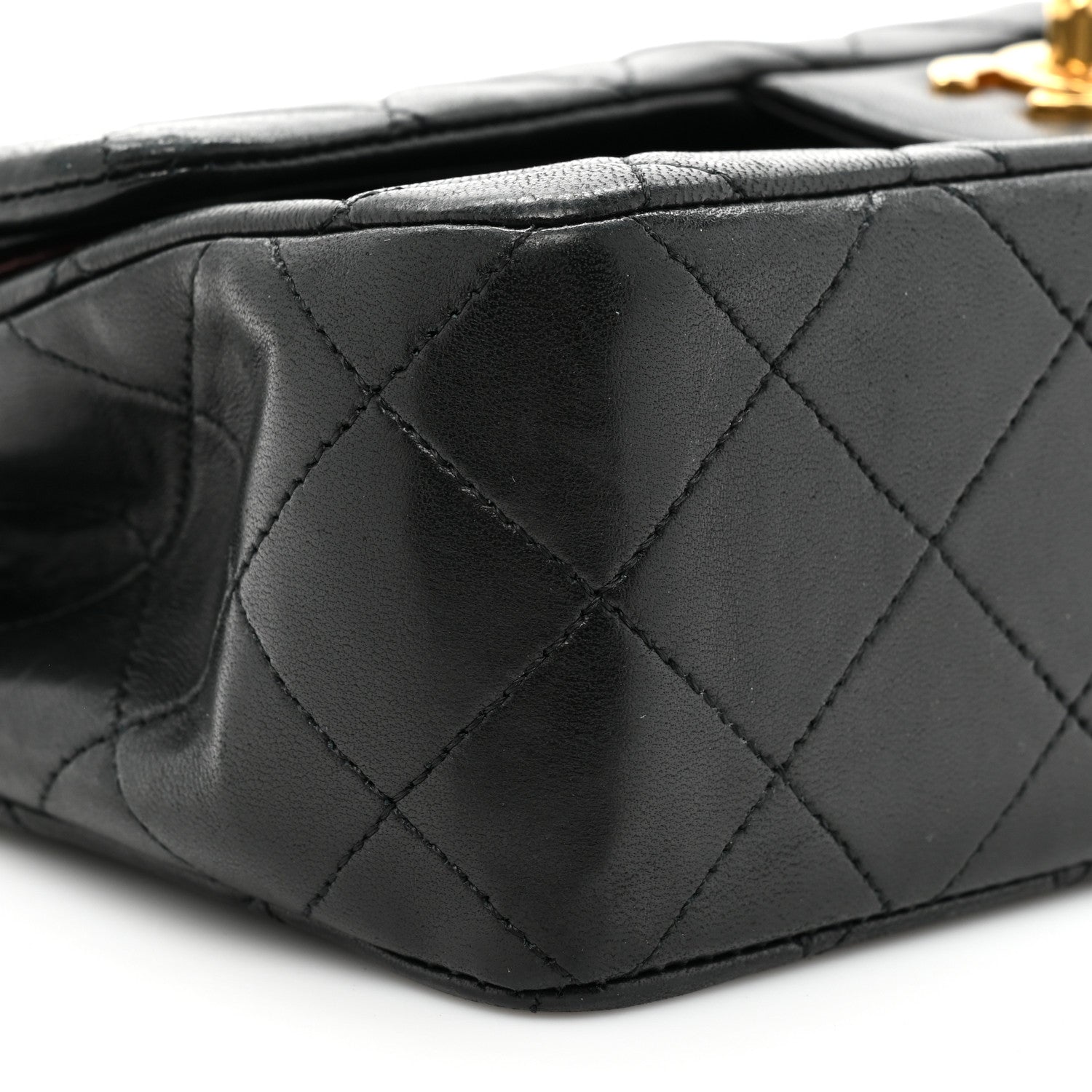 Chanel Lambskin Quilted Small Double Flap Black 9 of 18