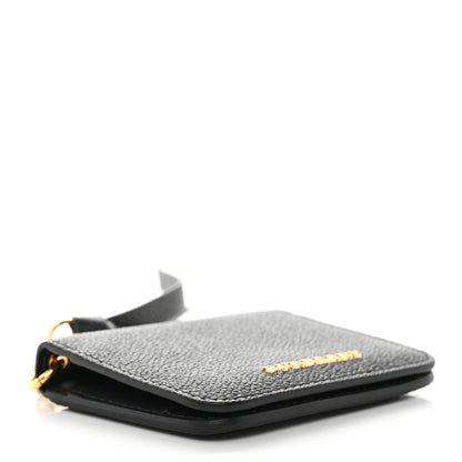 Burberry Soft Grain Calfskin Haymarket Check Camberwell Card Case Black 4 of 9