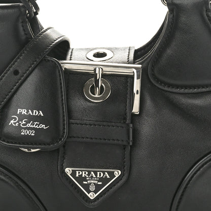 Prada Nappa Soft Padded Re-Edition 2002 Moon Bag Black 7 of 9