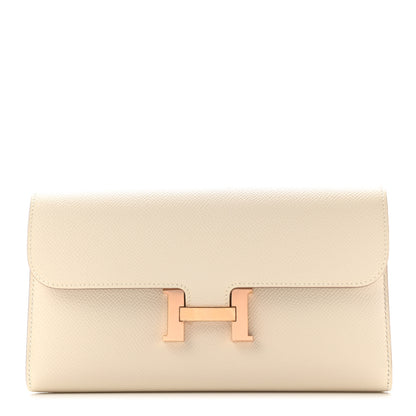 Hermes Epsom Constance Long Wallet Craie 1 of 8