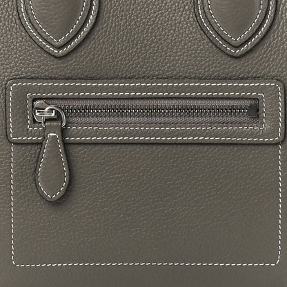 Celine Drummed Calfskin Micro Luggage Souris 9 of 12