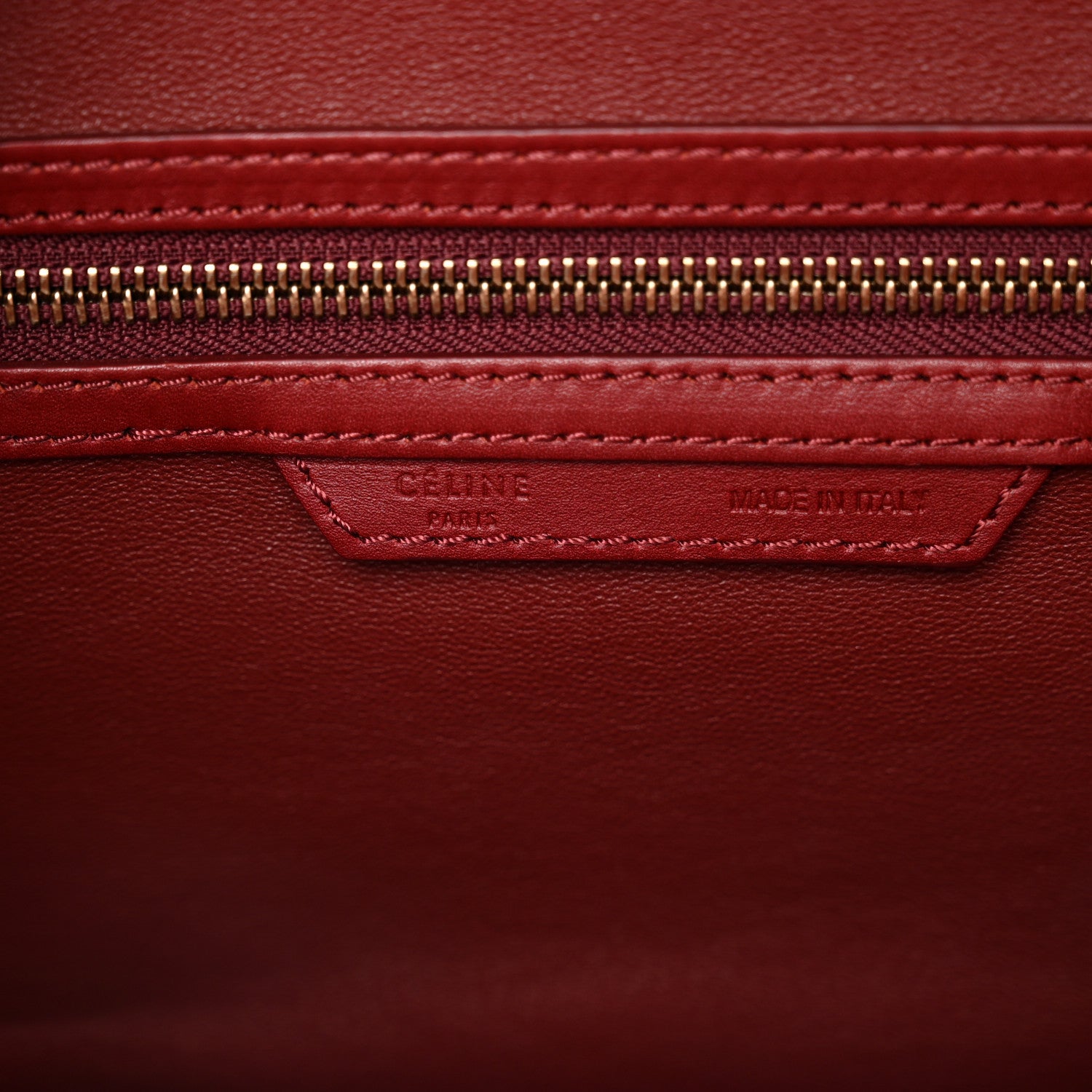 Celine Smooth Calfskin Mini Luggage Red 6 of 9