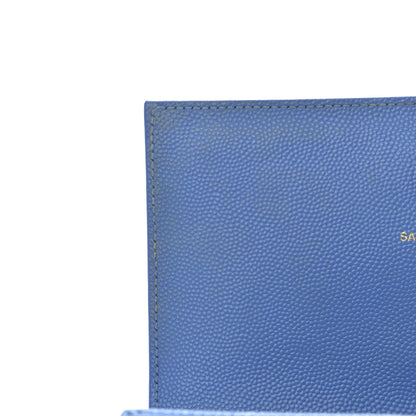 Saint Laurent Grain De Poudre Small Classic Monogram Kate Satchel Blue Clair 11 of 12