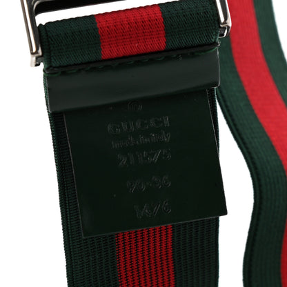 Gucci Nylon Web Belt 90 36 Green Red 3 of 4
