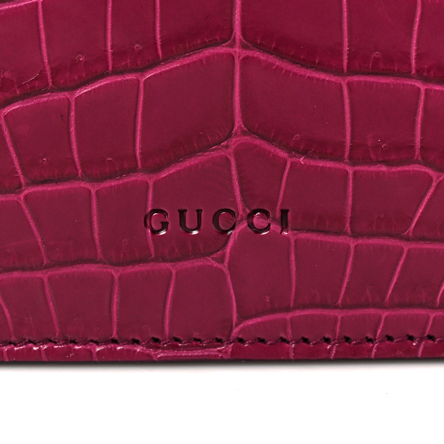 Gucci Crocodile Osiride Future Top Handle Bag Violet Cyclamin Black 8 of 14