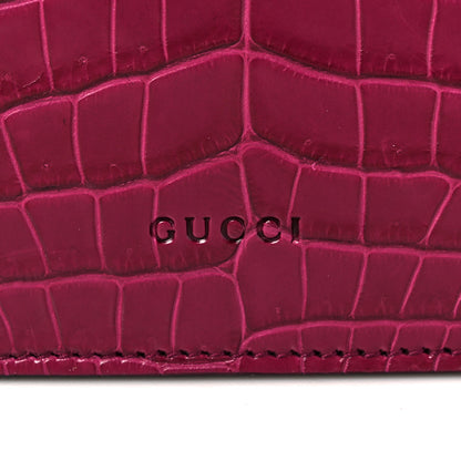 Gucci Crocodile Osiride Future Top Handle Bag Violet Cyclamin Black 8 of 14