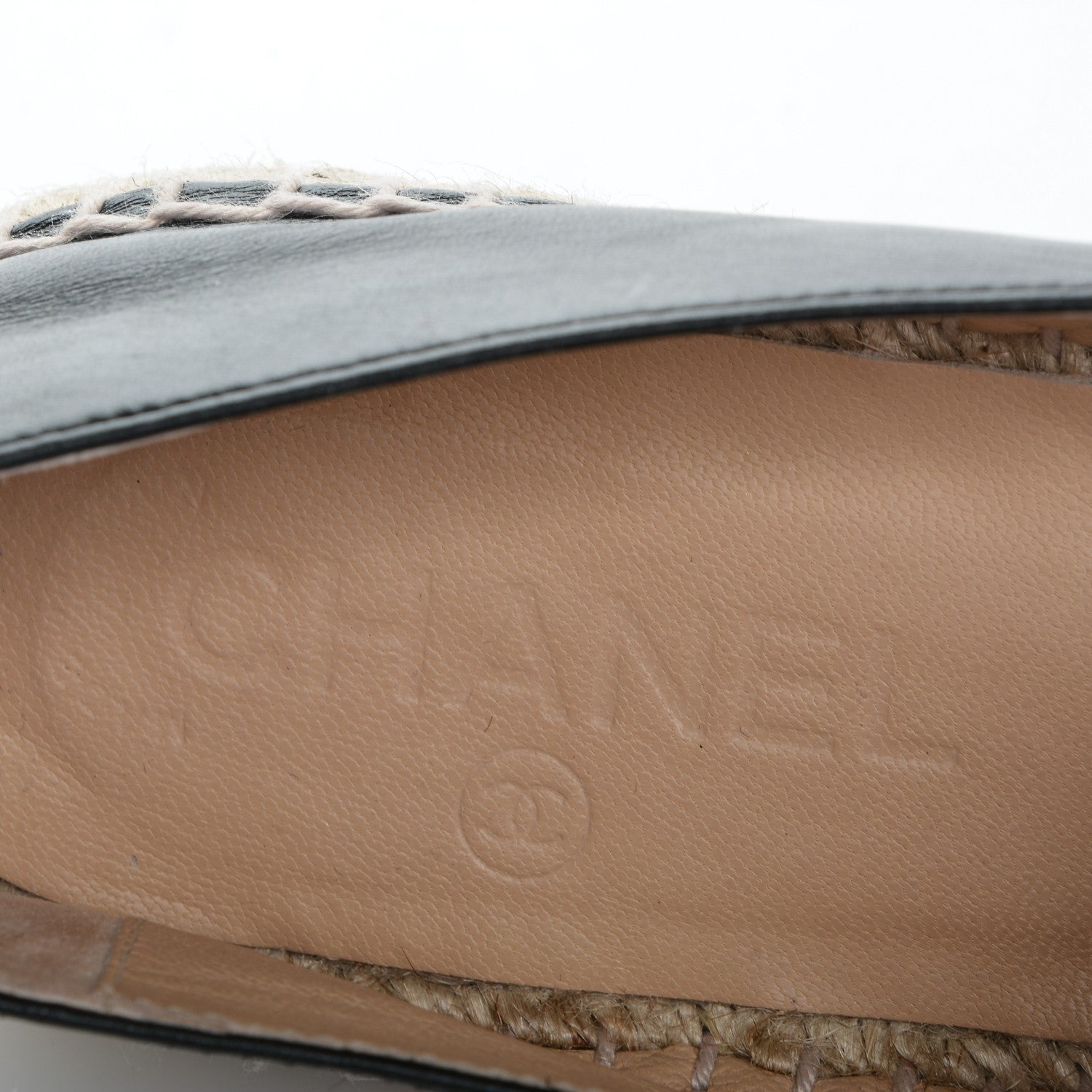 Chanel Lambskin CC Espadrilles 37 Black 7 of 7