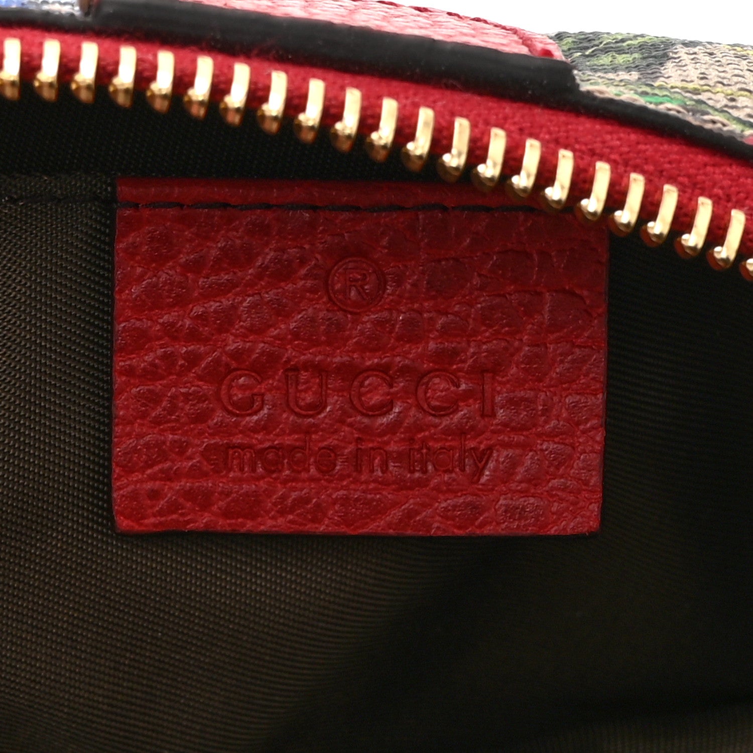 Gucci Soft GG Supreme Monogram Flora Calfskin Small Ophidia Cosmetic Case Beige Ebony Multicolor Rosso 6 of 11
