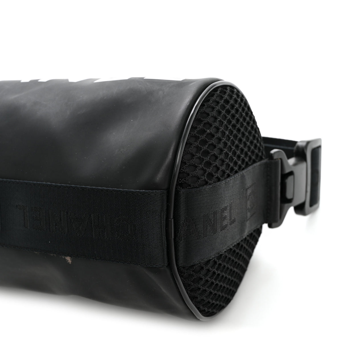Chanel Rubber Nylon Mesh Small Sport Duffle Black 9 of 11