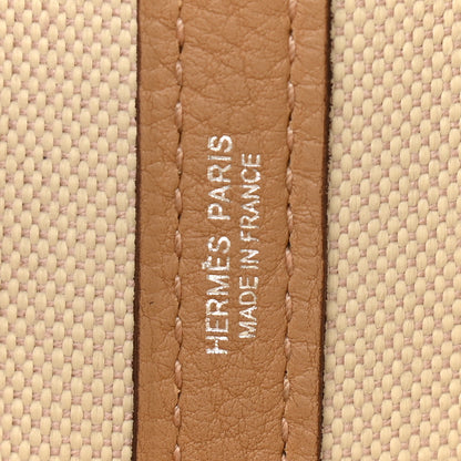 Hermes Toile Militaire Vache Country Garden Party 30 TPM Tote Beton Biscuit 7 of 10