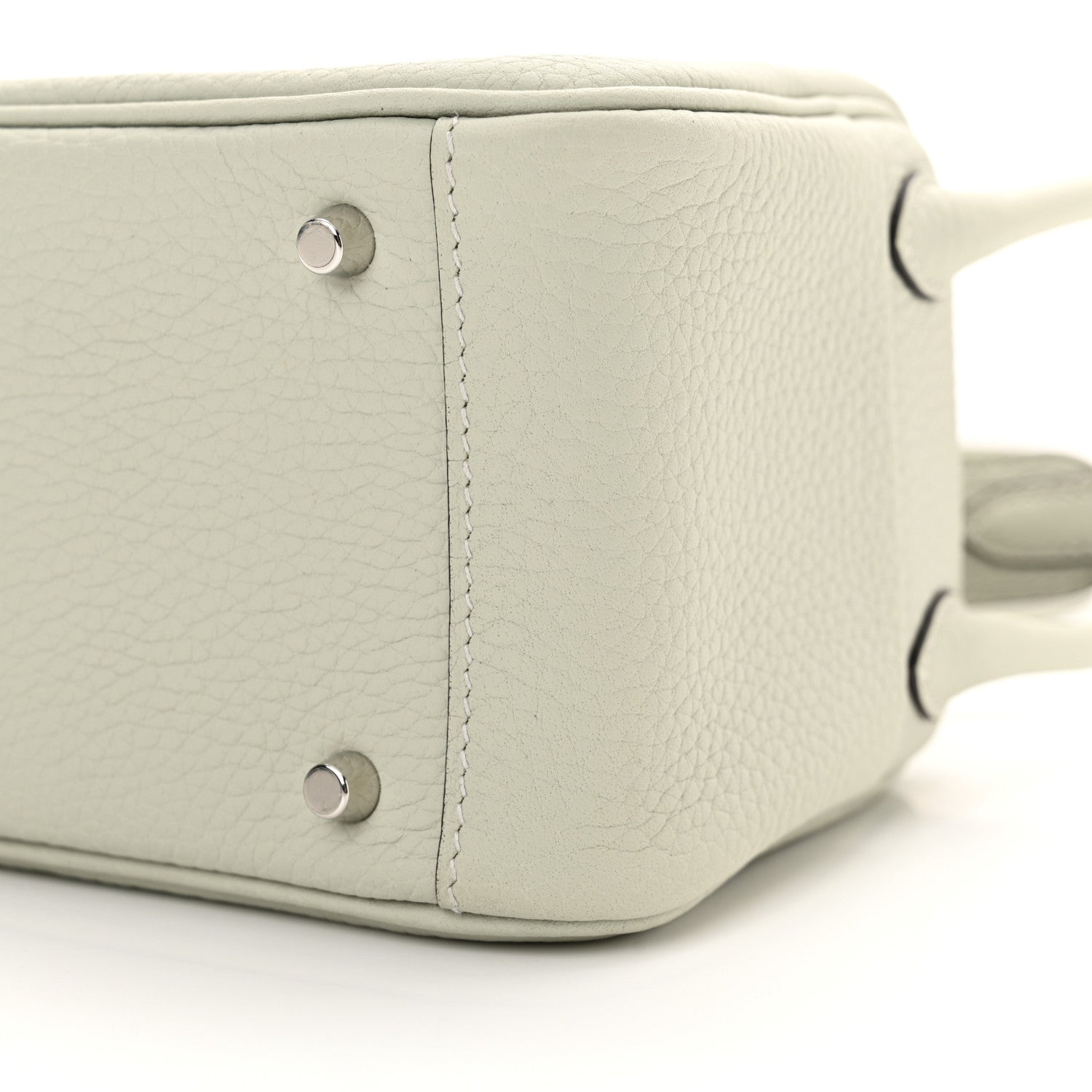 Hermes Taurillon Clemence Mini Lindy 20 Gris Neve 10 of 11