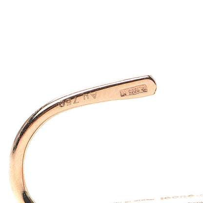 Gucci 18K Rose Gold Diamond Horsebit Drop Earrings 5 of 6