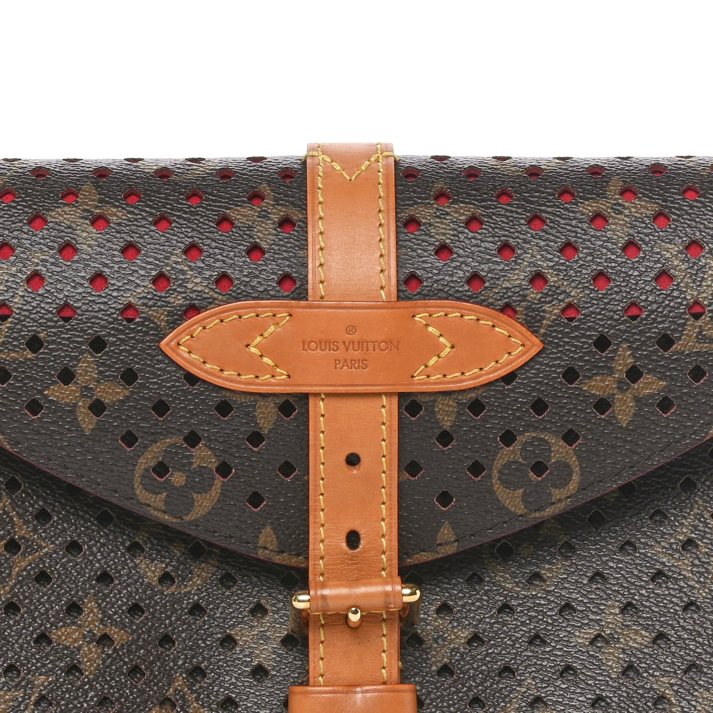 Monogram SC Flore Clutch Saumur Corail