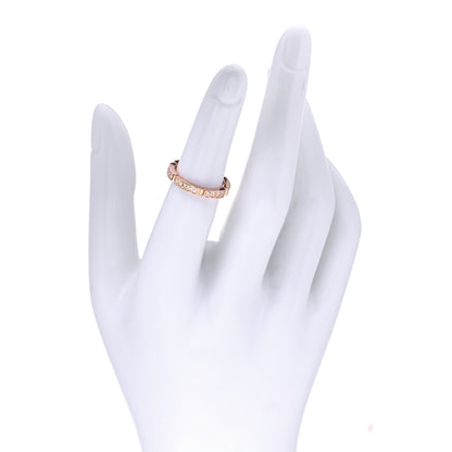 Cartier 18K Pink Gold Diamond Maillon Panthere Half Diamond Wedding Band Ring 49 4.75 2 of 7