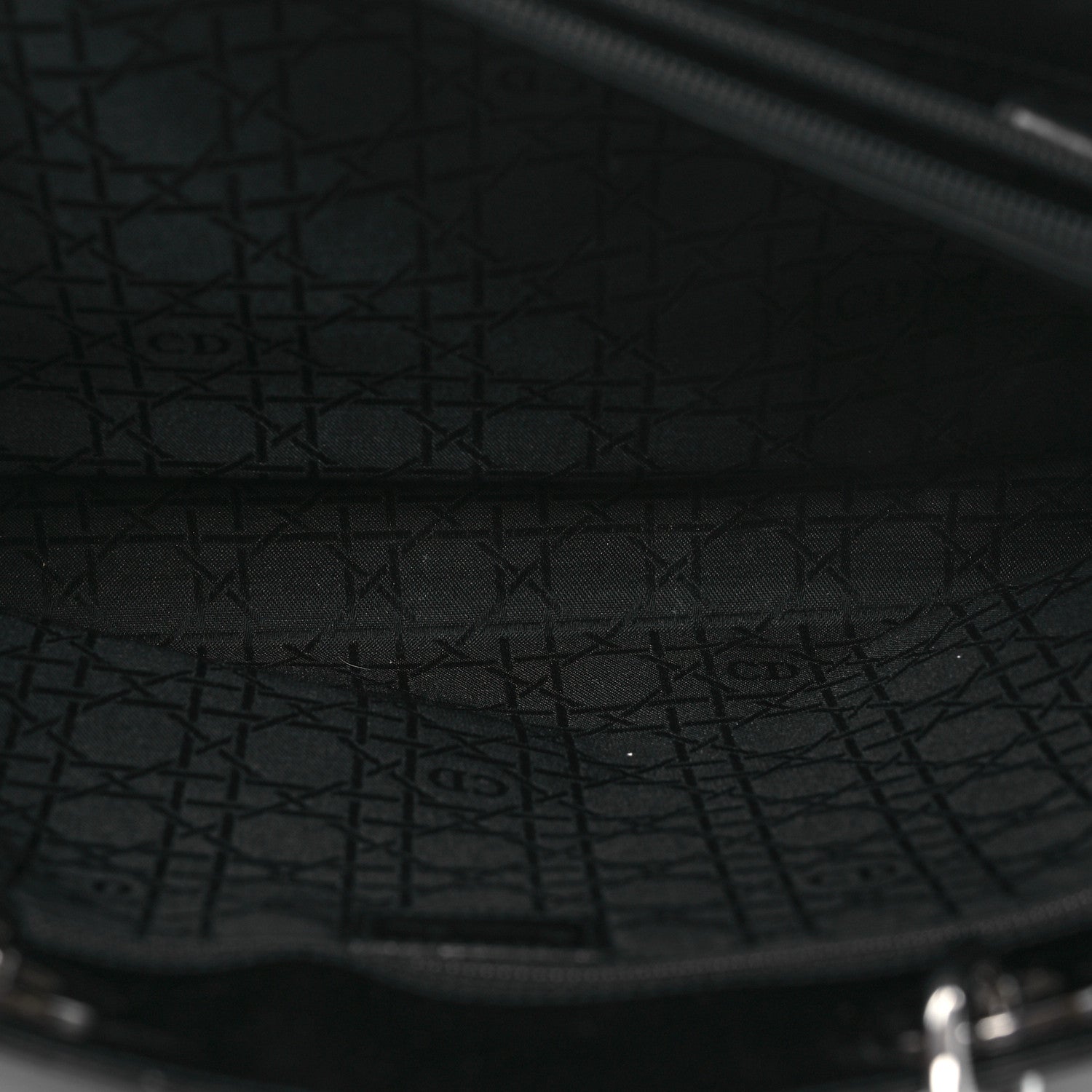 Christian Dior Glazed Calfskin Large Lady Dior Tote Black 7 of 18