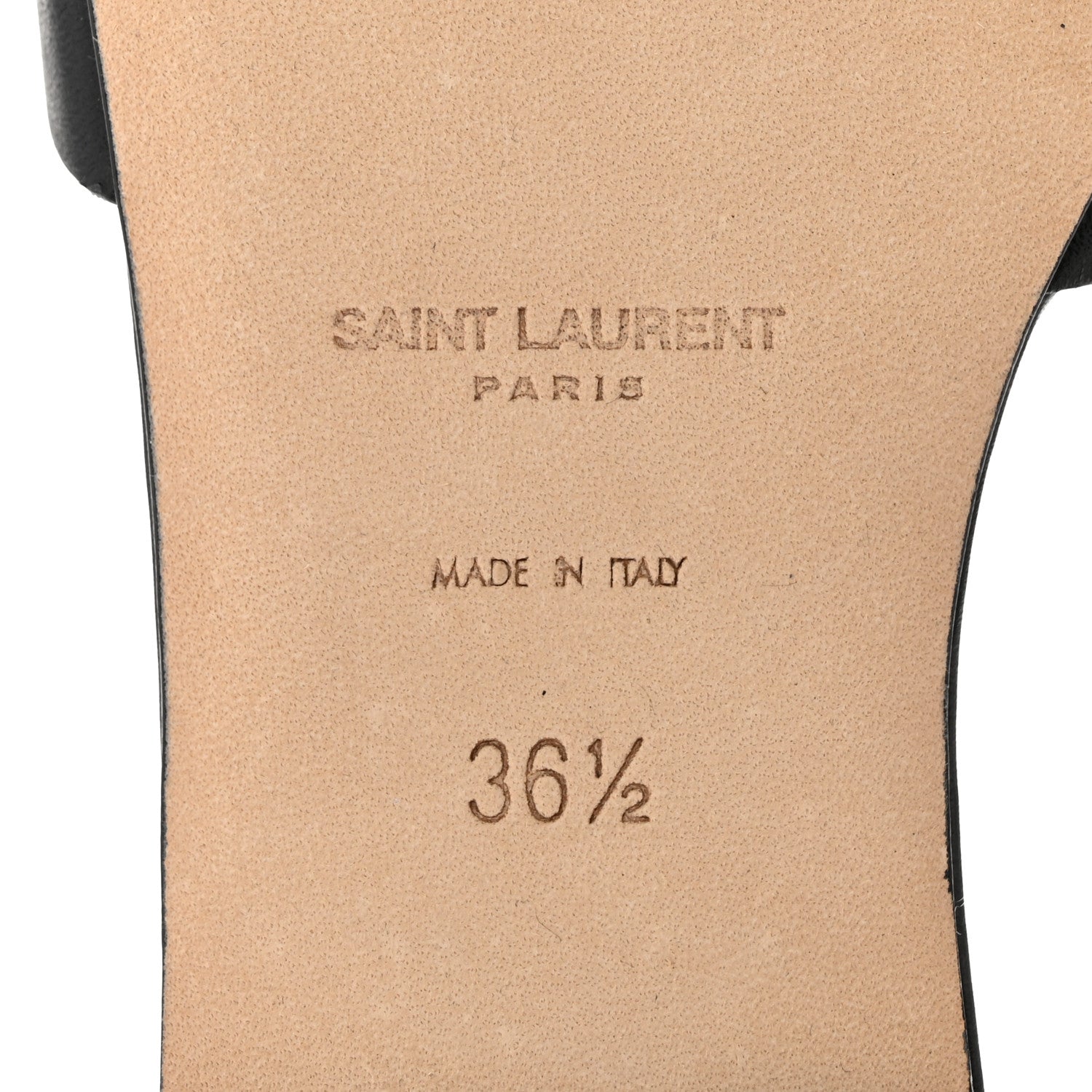 Saint Laurent Calfskin Tribute 05 Slide Sandals 36.5 Black 7 of 11