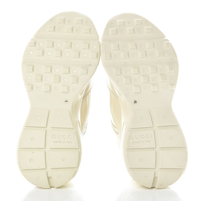 Gucci Calfskin Logo Womens Rhyton Sneakers 36 Ivory 5 of 9
