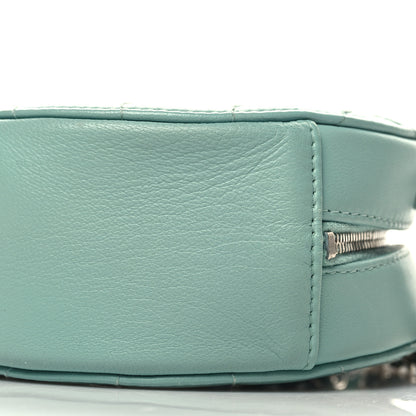 Chanel Lambskin Stitch Round Clutch With Chain Light Blue 10 of 12