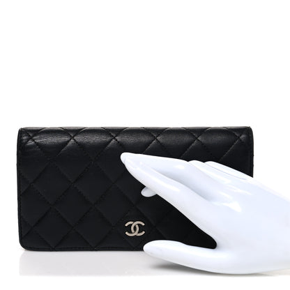 Chanel Lambskin Quilted Yen Wallet Black 2 of 8