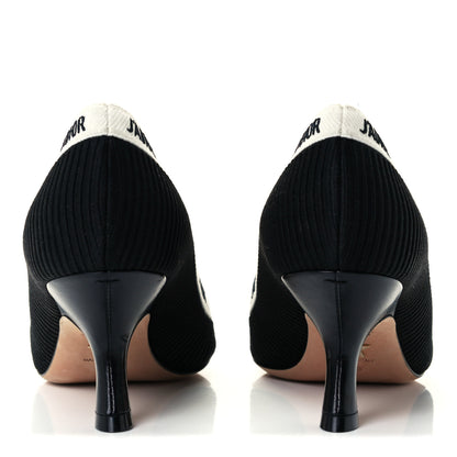 Christian Dior Technical Canvas Ribbon Embroidered J'Adior 65mm Pumps 35 Black 6 of 10