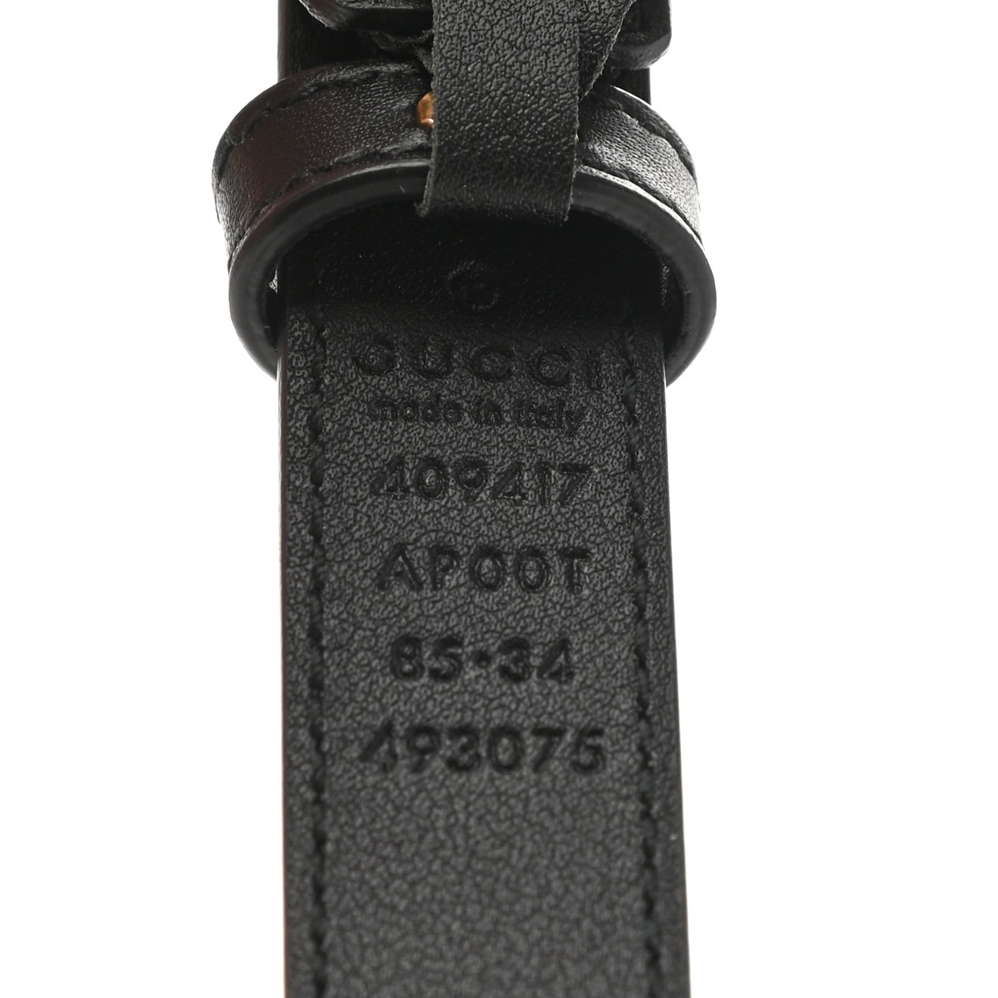 Calfskin Double G 20mm Belt 85 34 Black