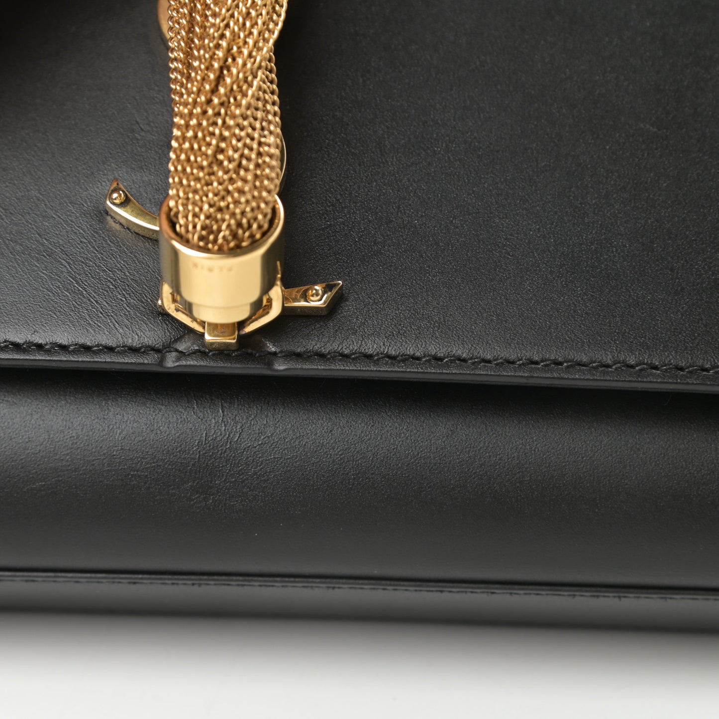 Smooth Calfskin Small Classic Monogram Kate Tassel Satchel Black