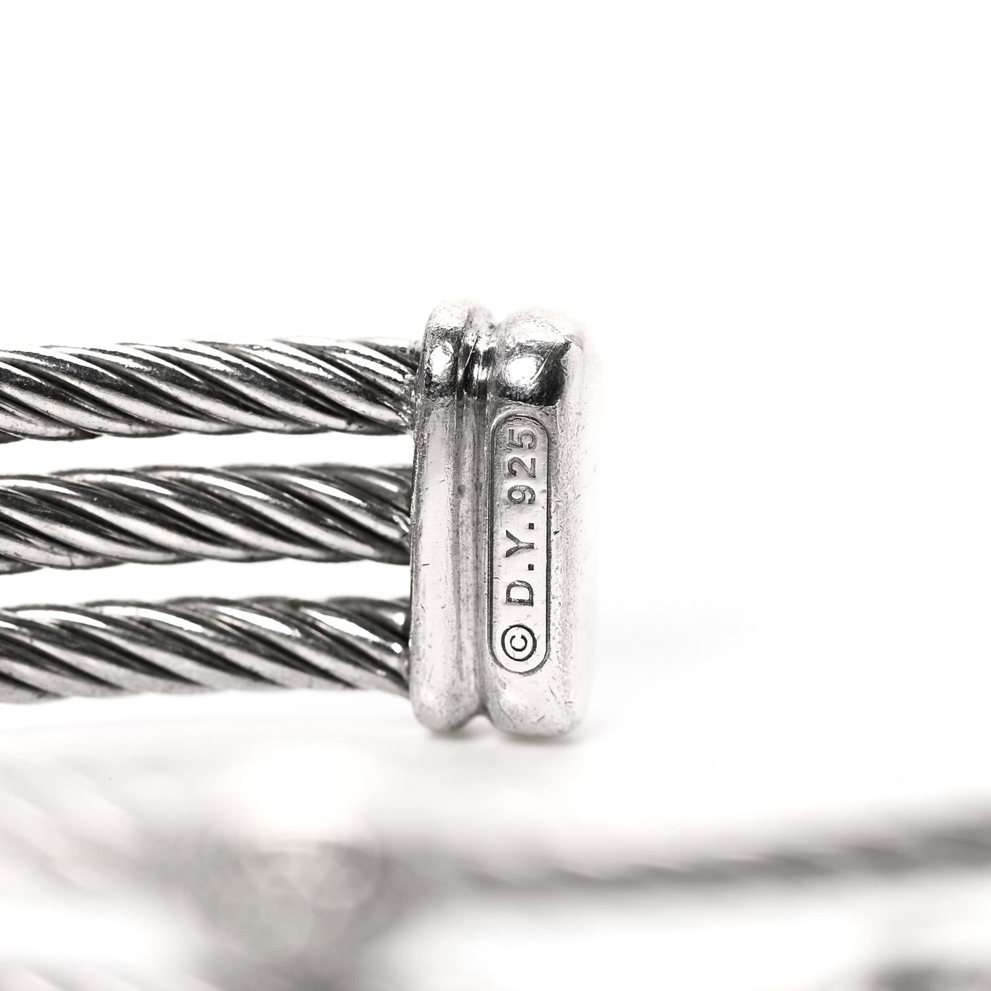 Sterling Silver Diamond Three Row Confetti Cuff Bracelet