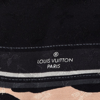Louis Vuitton Silk Wool Leopard Monogram Scarf 5 of 5