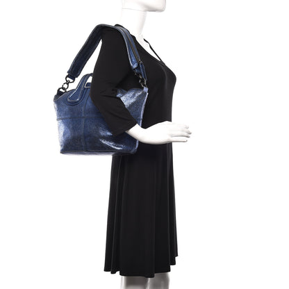 Givenchy Metallic Calfskin Small Nightingale Blue 2 of 20