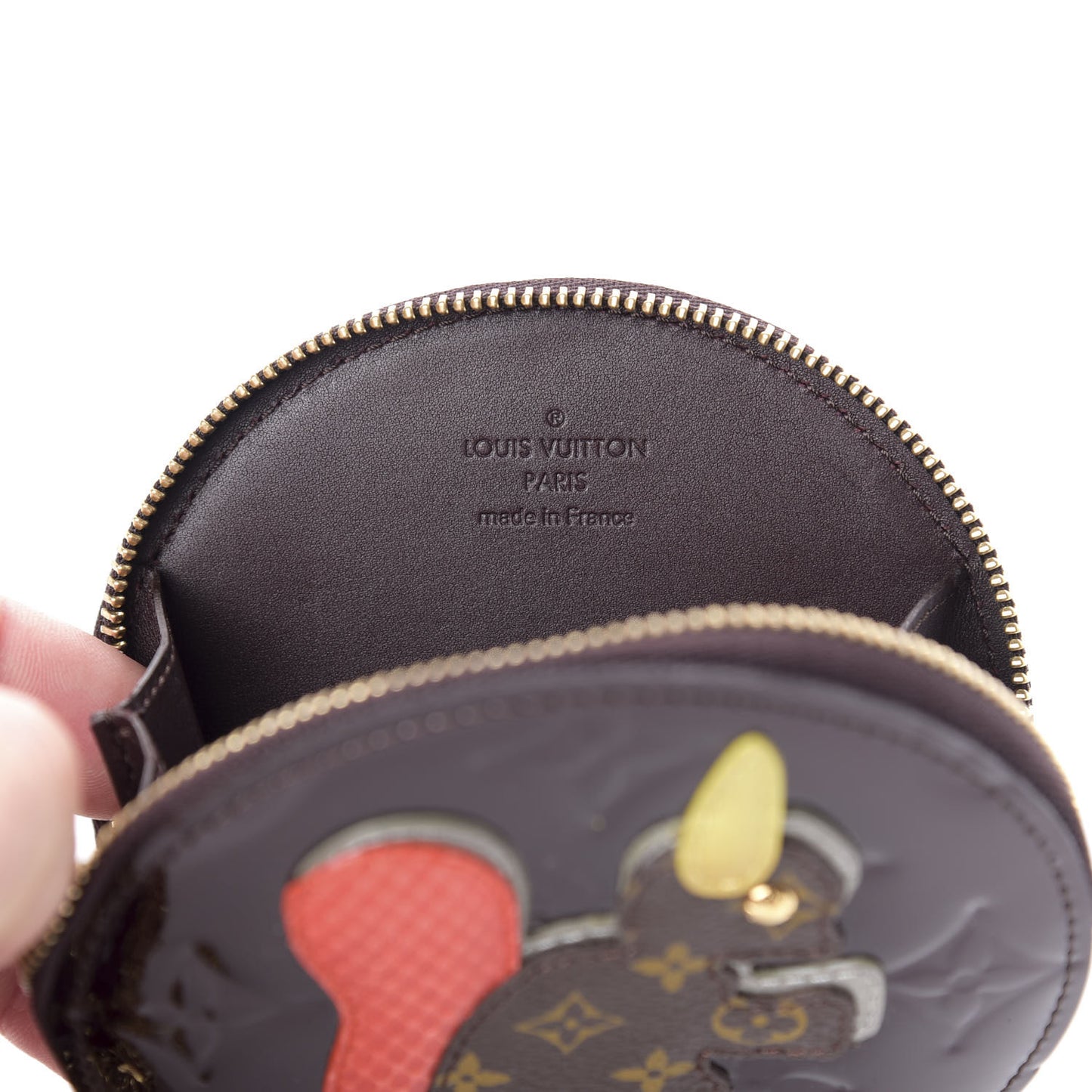 Vernis Animania Ecureuil Squirrel Round Coin Purse Amarante