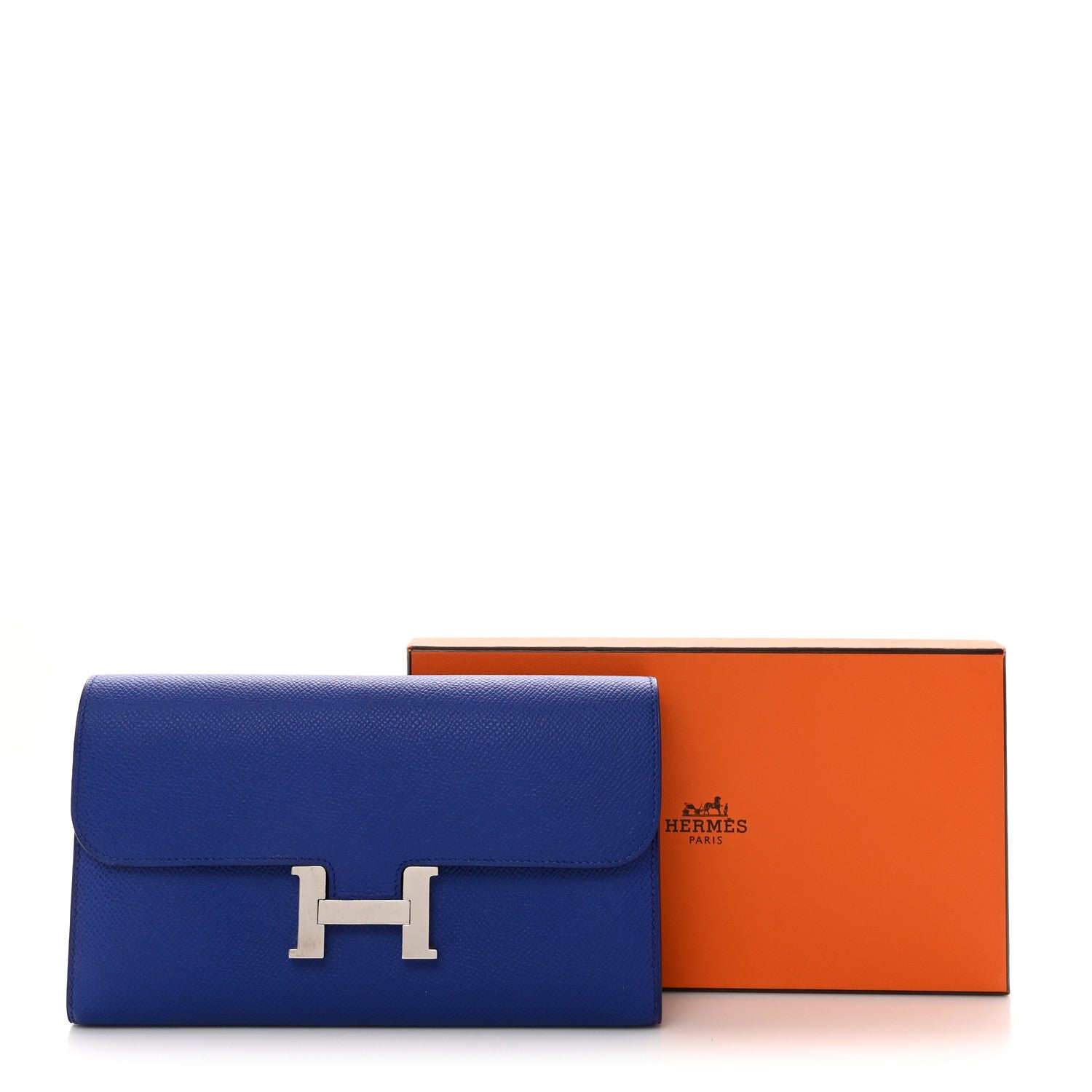 Hermes Epsom Constance Long Wallet Bleu Electrique 8 of 8