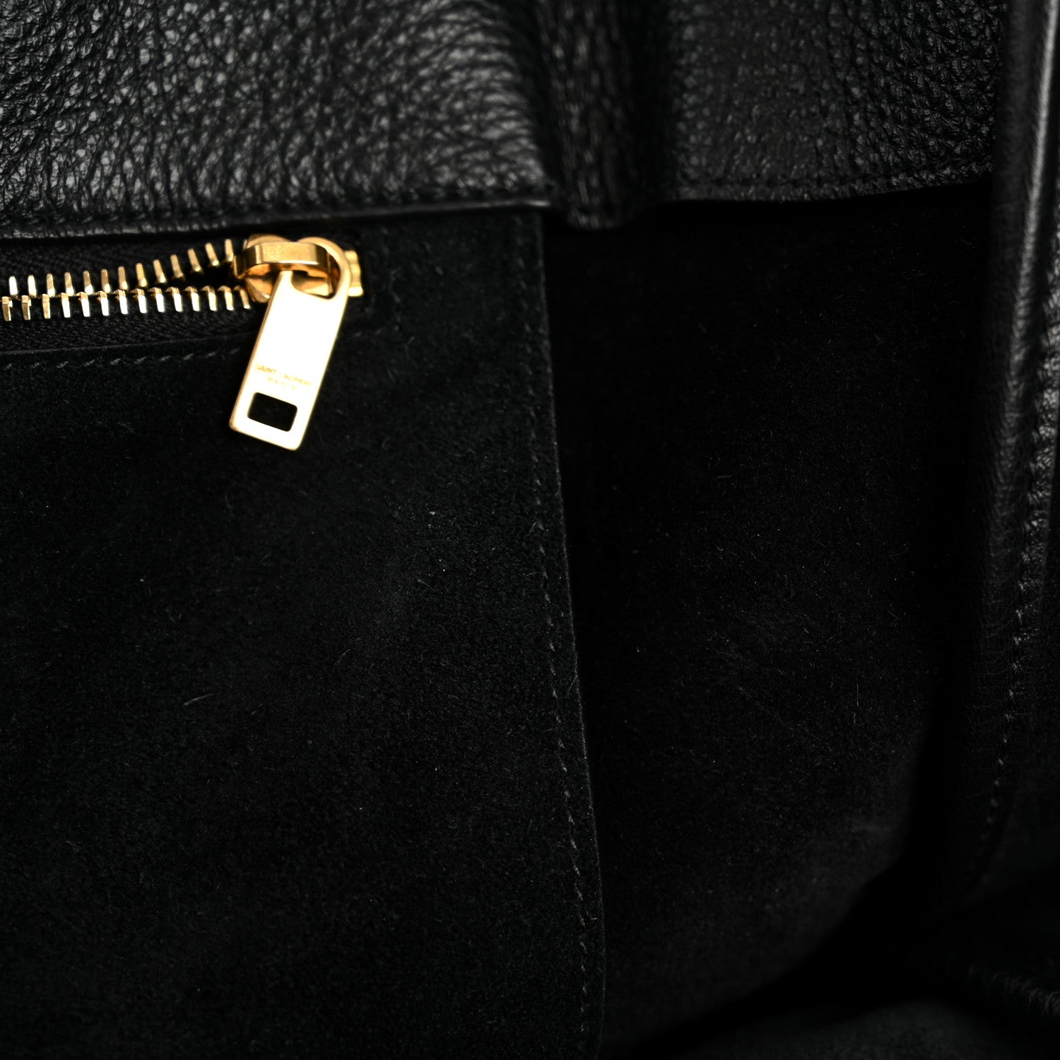 Saint Laurent Grained Deerskin Bea Tote Black 11 of 15
