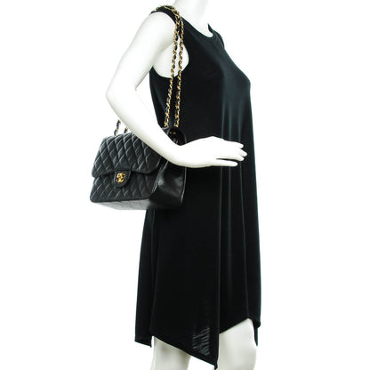 Chanel Caviar Quilted Jumbo Double Flap Black 2 of 9