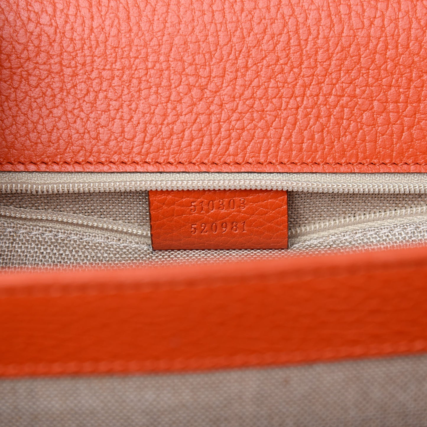 Dollar Calfskin Interlocking G Shoulder Bag Sun Orange
