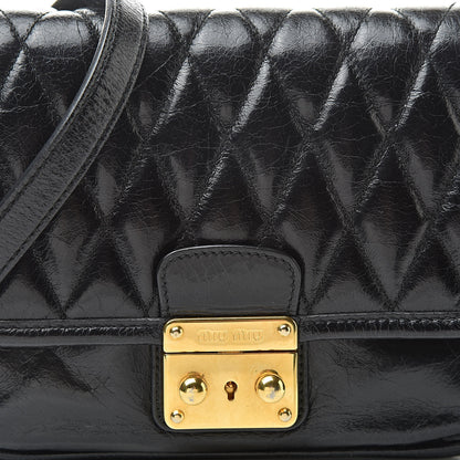 Miu Miu Vitello Lux Quilted Crossbody Black 9 of 12