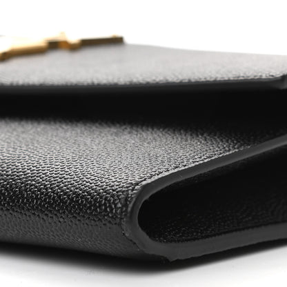 Saint Laurent Grain De Poudre Uptown Chain Wallet Black 12 of 13