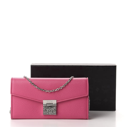 MCM Calfskin Large Patricia Wallet On Chain Pink 10 of 10