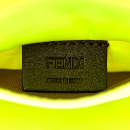 Fendi Transparent Paillettes Elaphe Mini Baguette Yellow Fluo Avorio 6 of 10