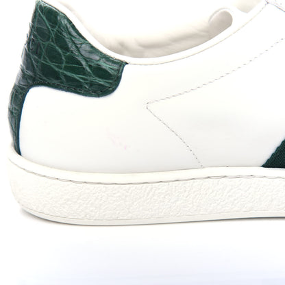 Gucci Calfskin Crocodile Web Womens Ace Sneakers 38 White Green 12 of 12