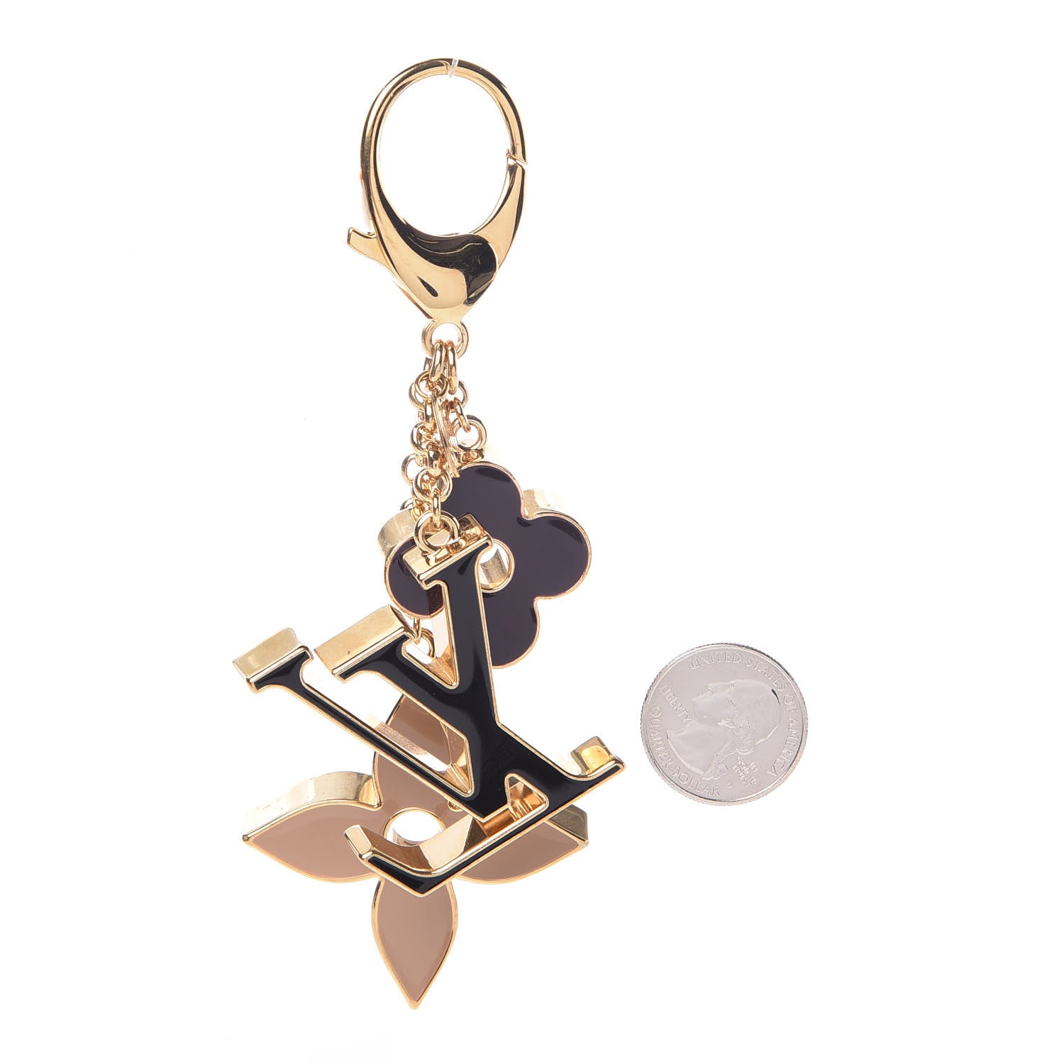 Louis Vuitton Fleur De Monogram Bag Charm Dore 2 of 3