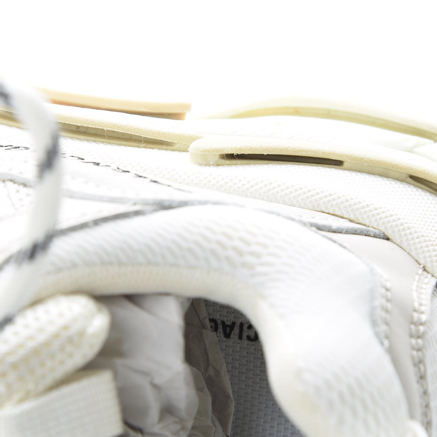 Fabric Mesh Womens Triple S Sneakers 37 White