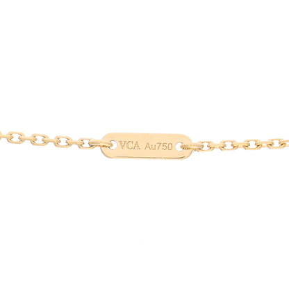 Van Cleef & Arpels 18K Yellow Gold Mother of Pearl Sweet Alhambra Butterfly Pendant Necklace 4 of 6