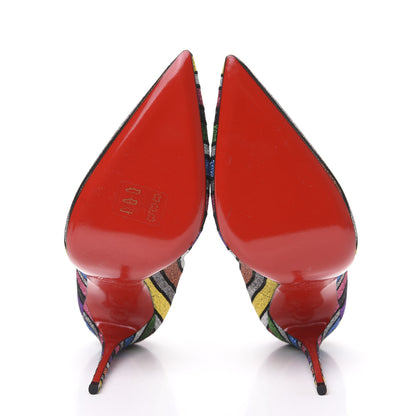 Christian Louboutin Suede Stripyglitter So Kate 120 Pumps 41 Multi 5 of 7