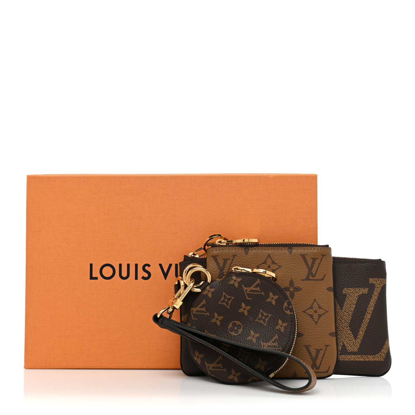Reverse Monogram Giant Trio Pouch